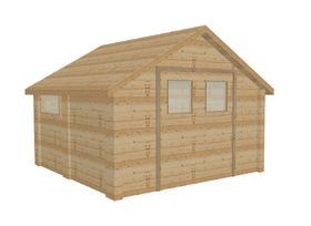 Dřevěný zahradní domek LUCIE 2,7x2,7m, s okny