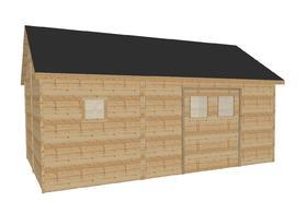 Dřevěný zahradní domek MATOUŠ 3,3x4,8m, s okny
