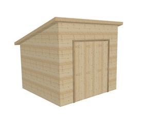 Dřevěný zahradní domek HANKA 2,2x2,2m, rovná / pultová střecha